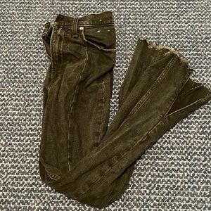 Abercrombie bottom slit jeans